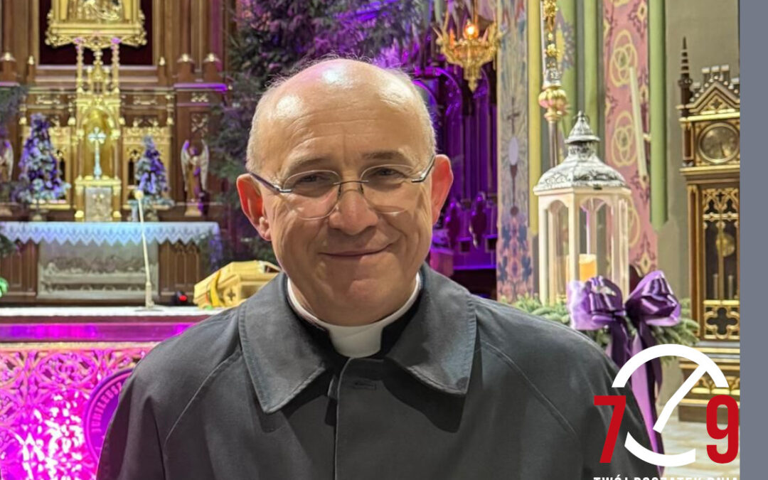 Ks. kan. dr Zbigniew Jaroszewski proboszcz Parafii pw. Trójcy Przenajświętszej w Myszyńcu